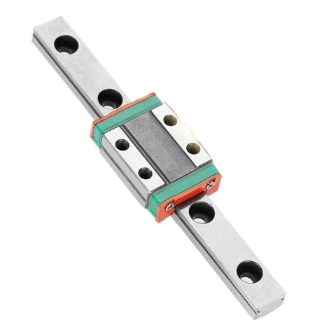 9mm Wide Linear Rail Block And Sliding Carriage For Precise Smooth Motion Durable Metal Guide With Integrated Body And Ready Mounting Holes For Easy Positioning Heavy Duty Repetitive Industrial Machinery And Tools on rail