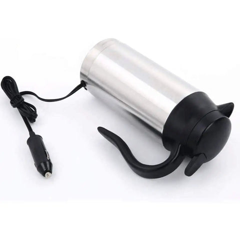 Grab And Go Smart Electric Heated Travel Coffee Mug With Rugged 304 Stainless Steel, 750ML with 12V Car Plug for quick warmth.