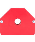 Heavy Duty Magnetic Welding Magnet Right Angle Holder with 25 Lbs Strong Holding Power for precise metal positioning, red design.