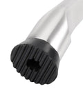 Close-up of Sturdy 304 Stainless Steel Brushed Kickdown Door Stop Holder With Screws, Easy Install Door Buffer end with rubber grip