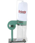 Rugged 1 HP Shop Dust Collector Built To Rip Through Nasty Sawdust And Wood Chips Fast On Job Sites With A Clear Collection Bag.