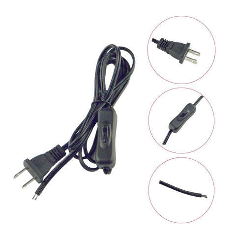 Close-up of power cord for 110V 5-6 RPM Gear Reduction Motor With Bracket And Power Cord High Torque Synchronous Drive.