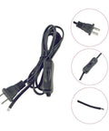 Power cord plug component from 2-Pack Synchronous Turntable Motor Kit With 5-6 RPM, 4W, 100-127V, 7Mm Flexible Coupling, Cup Turner Rotator
