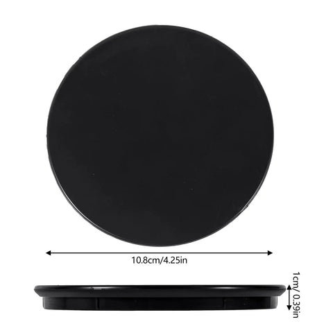 Water Tank Lid Cover Replacement For Vertuo Plus 60oz Coffee Maker, black, 108mm dia x 10mm thick, front and side view