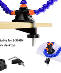 Soldering Station Helping Hand With 3 Flexible Arms Adjustable Vise Desk Clamp Base Solder Holder For PCB Repair