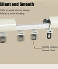 Hella Tough Wall Mounted Double Track Sliding Barn Door Hardware Smooth Rolling for Room Dividers showing silent sliding mechanism.