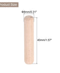 150 Piece Wood Dowel Pins Kit, 8 Mm Diameter And 40 Mm Length, Fluted Dowels For Grooved Woodworking, Furniture Craft And DIY Projects, Solid Wood Dowels For Strong Joints And Easy Fit, wood dowel pin dimensions visible