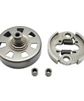 Beef Up Your Brush Cutter With A Centrifugal Clutch Kit For Garden Tools Including Bolts And Washers For Quick Install, Replacement For Worn Clutch Parts, Delivers Steady Power For Long Hours Of Yard Work Across Multiple Models. Metal clutch kit with bolts and washers, front view