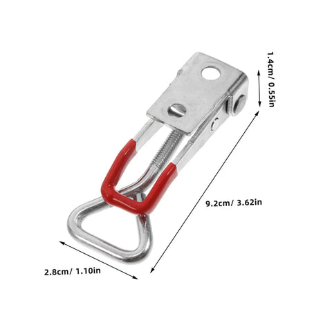 Six Piece Quick Release Toggle Clamp Set for Freezer Doors Smoker Lids Trunks, 92mm iron, easy locking adjustable grip