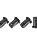 Beefy 4 Pack Single Hole Clevis Pins M10x16mm Carbon Steel Flat Head for Mechanical Linkage Fixed Parts Ship Rigging and Link Hinge Systems Reusable Heavy Duty Fasteners for Agriculture Aviation and Construction, 4-pack black