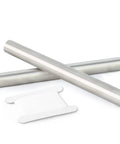 2-Pack Stainless Steel Pipe Nipples 1/4 NPT Female X 1/4 NPT Female, 10 Inch Length, 304 Stainless for Plumbing