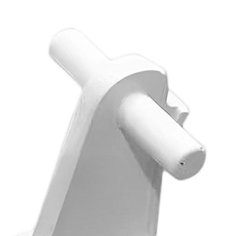 Close-up of white metal hinge shaft from Fridge Door Hinge Shaft Replacement Kit For Refrigerator Doors Easy Install No Tools Needed DIY Friendly Smooth Opening