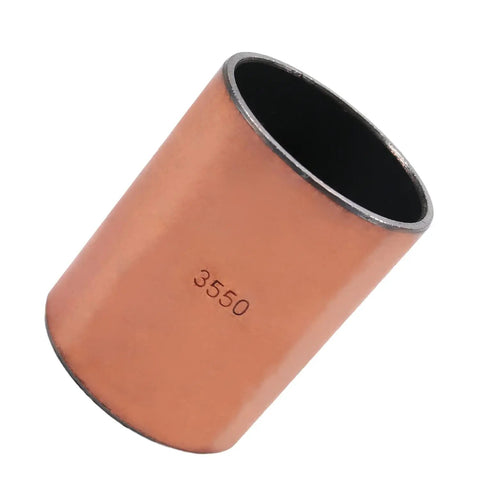 35 Millimeter Bore 39 Millimeter OD 50 Millimeter Length Sleeve Bearing Heavy Duty Oilless Bushing bronze material close-up view