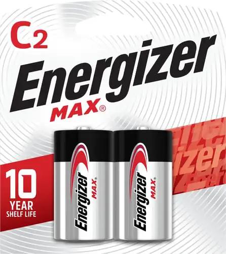 Heavy Duty Max C Alkaline Batteries Two Pack Hella Long Lasting Kickin Power For High Drain Flashlights Radios And Toys.