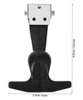 Shockproof Rubber T Handle Draw Latch With 304 Stainless Steel Lock front view with dimensions for tool boxes and enclosures