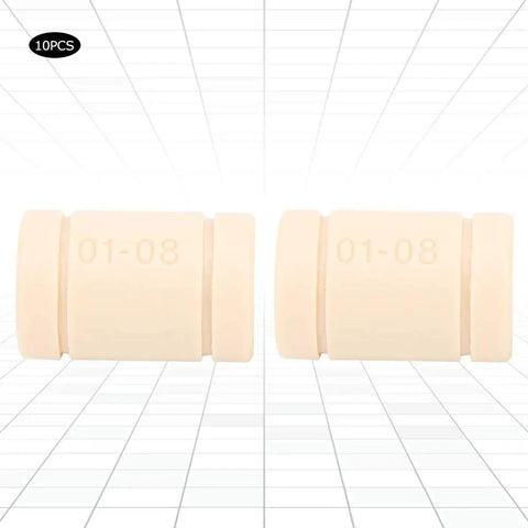 Close-up of 8Mm ID Linear Bearings Set for 3D Printers, shown in a 10 pack, with smooth motion plastic bushings for CNC machines.
