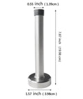 Long 8 Inch Stainless Steel Door Stopper Heavy Duty Brushed Finish With Rubber Absorber Anti Collision Wall Protector 1 Pack