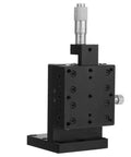 60x60mm Linear Stage XY Translation Stage With Single Linear Guide Sliding Track, black anodized aluminum, side view