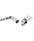 Get A Massive 11.5 Foot Stainless Steel Duct Pipe Hose Clamp Kit With Heavy Duty Metal Strap And 8 Rock Solid Worm Gear Fasteners For Super Easy Auto Parts Repair And Diy Projects, close-up of stainless steel hose clamp and pipe end