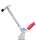 Tough As Nails Quick Release Toggle Fixture For Vertical Woodworking And Welding Projects Polished Iron Hold Down Clamp, side view
