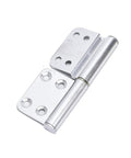 Rotating Concealed Cabinet Hinges 4 Inch Aluminum Door Fittings Silver Black, Flag Type Removable, Heavy Duty 2 Pack For Cabinets