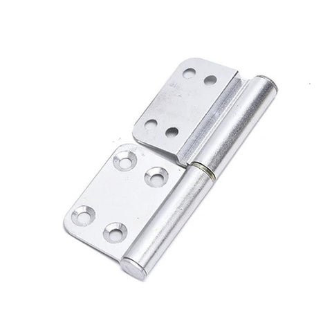 Rotating Concealed Cabinet Hinges 4 Inch Aluminum Door Fittings Silver Black, Flag Type Removable, Heavy Duty 2 Pack For Cabinets