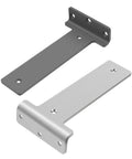 Heavy Duty Hidden L Brackets for Wood Shelves, Ultra Strong Support, Rust Proof Metal Construction visible in gray and silver