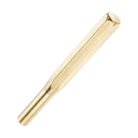 Top Shelf Brass Pin Punch Five Sixteen Inch Non Marring Alignment Driver for Watch Repair Jewelry Crafting, showing the brass tool.