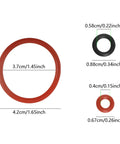 Silicone O Rings Set For Coffee Machines And Espresso Makers, 50Pcs Gasket Seals Replacement Kit shown in various sizes.