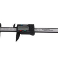YUEHISY Digital Caliper Mini LED 0 100mm Plastic Lightweight Portable in black with measurement scale and digital display.