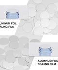 Close-up of Aluminum Foil Sealing Gasket For Silver Plastic Metal Bottles, used to seal jars and keep contents fresh.