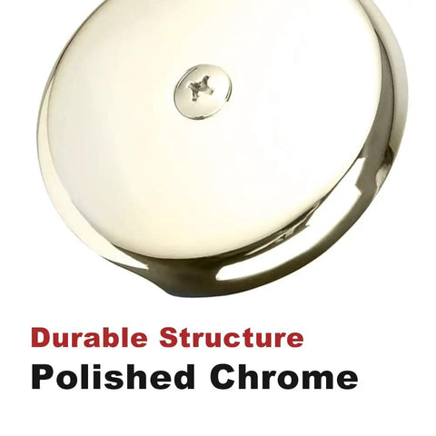Top Shelf Single Hole Bathtub Overflow Drain Cover Plate With Brushed Nickel Finish. Polished chrome detail, durable structure for bathrooms.