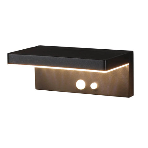 Solar Powered Outdoor Wall Light With Motion Sensor, 3 Lighting Modes, 600 Lumen Brightness, Warm White 3000K, IP44 Waterproof, Rustproof Aluminum
