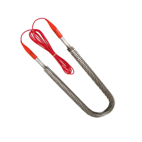 Top Tier 220V 1KW Electric Fin Heater With Waterproof Tubular U Shape Build And 2.5M Power Cord, featuring stainless steel construction.