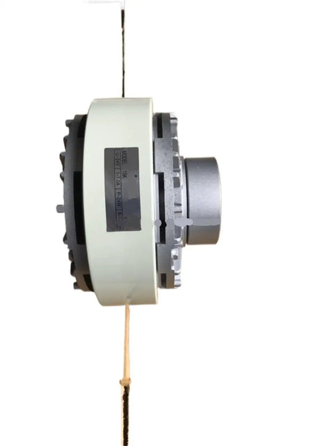 Side view of 24V Magnetic Powder Clutch Brake with Mounting Bracket, heavy duty drive component for machinery use.
