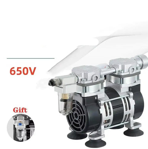 Heavy Duty Oil Free Silent Vacuum Pump Rock Solid Negative Pressure Air Suction for Lab Equipment and Industrial Machinery