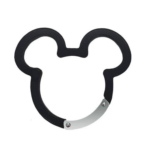 Ultra Lightweight Aluminum Carabiner Clips Set Red And Black For Keychains And Gear, Mickey Mouse shape, corrosion resistant