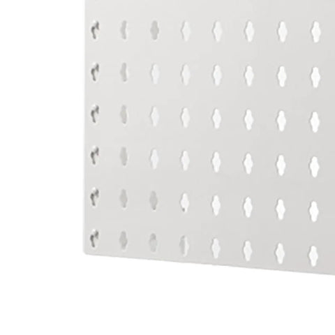 Close-up of Slick Wall Mounted Pegboard Organizer With Hassle Free Punch Free Design And Legit Abs Durability for garage tool storage.