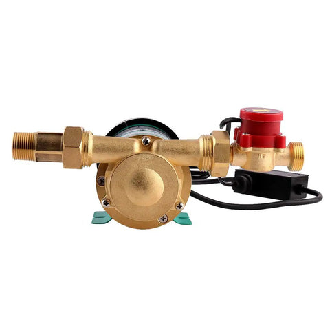 Home Shower Water Pressure Booster Pump 115V 60Hz Three Quarter Inch Outlet 90W Auto Boost Pump With Flow Switch, brass body
