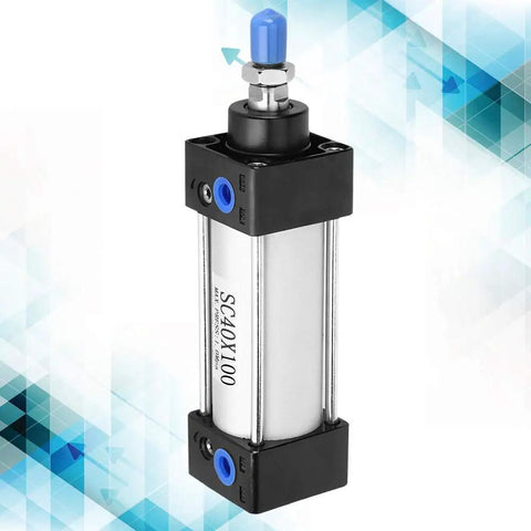 Double Acting Pneumatic Cylinder With Lightweight Aluminum Body For Industrial Automation SC40X100 side view