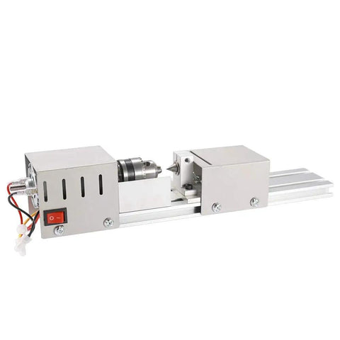 Badass Mini Lathe And Portable Rotary Tool For Woodworking Hobbyists With 7000 Rpm Speed Adjustment aluminum base and precision chuck.