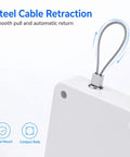 Heavy Duty Door Closer Kit With 1000G Pull Force, steel cable detail, white compact body, sliding screens and interior doors
