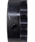 Side view of Heavy Duty Roller Chain Sprocket 16 Teeth 1 Inch Bore For 50 Pitch Chain Pro Grade Carbon Steel With Heat Treated Teeth Keyway Slot For Set Screws Quarter Inch Keyway 50B16-1 50BS16H-1