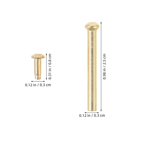 10 Piece Handheld Fan Rivet Nuts Steel Shaft Repair Kit For Fan Shaft Replacement And Hand Fan Repairs No Brainer Easy Install Durable Metal Build Includes Clear DIY Guide. gold rivet nuts, 0.3 cm x 2.5 cm
