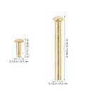 10 Piece Folding Fan Rivet Kit With Golden Steel Shaft Fasteners For Hand Fans, Durable High Strength Replacement Set, Easy No Fuss DIY Install For Replacing Rivets And Hinges, Perfect For Crafting And Collectors., golden steel fan rivets in 0.3 cm and 2.5 cm sizes