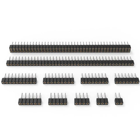 10 Pack 2.54mm 0.1 Inch 40 Pin Female Header Socket Straight Single Row Tin Plated Breakable Pins For DIY PCB Projects Breadboard