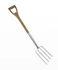Heavy Duty 4-Tine Stainless Steel Spading Fork With 43.9 Inch Ergonomic D Handle Garden Fork for weeding and loosening soil
