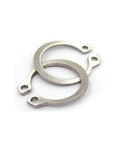 Super Tough M24 External Circlips Snap Rings Pack Of 20 Stainless Steel Retaining Washers For Auto Shop Projects And Fence Builds Heavy Duty Industrial Hardware, two stainless steel circlips with holes.