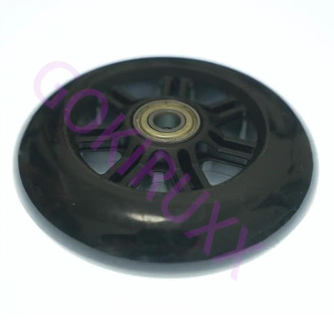 Durable Inline Skate Wheels Pack 6 Or 8 85A Hardness Sizes 90mm 100mm 110mm 125mm black wheel with bearing