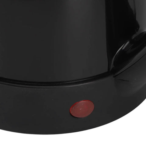Close-up of the base and red indicator light of a 12V Car Water Heater Portable Electric Kettle With Auto Shut Off Safety.
